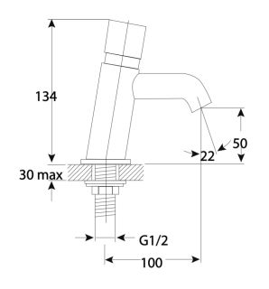 Смеситель для раковины Omnires Y с таймером хром Y1217CR